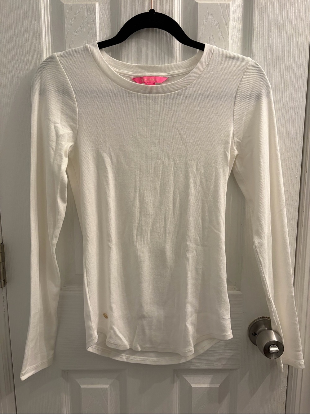 Lilly Pulitzer Resort White Long Sleeve Crewneck Tee Small Like New - Picture 3 of 8